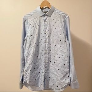 Etro Button Down Shirt, Long-Sleeve in Blue